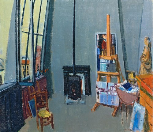The studio on Rue Beaunier  -   Rudolf Zender, 1956Swiss, 1901-1988Oil on canvas, 82 x 94 