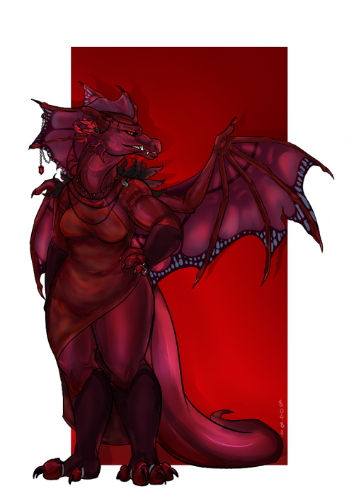 pumpkin-bread: Alright here she is, Queen of the Red Fields and first entry back into my old anthro 