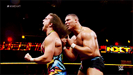 mith-gifs-wrestling:  We’re the best! You’re the best! You’re the best!  American Alpha celebrates becoming the number one contenders for the NXT tag team titles.
