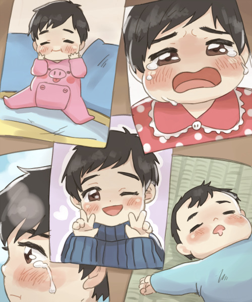 karendoodles: Victor having a heart attack over Yuuri’s baby pictures 