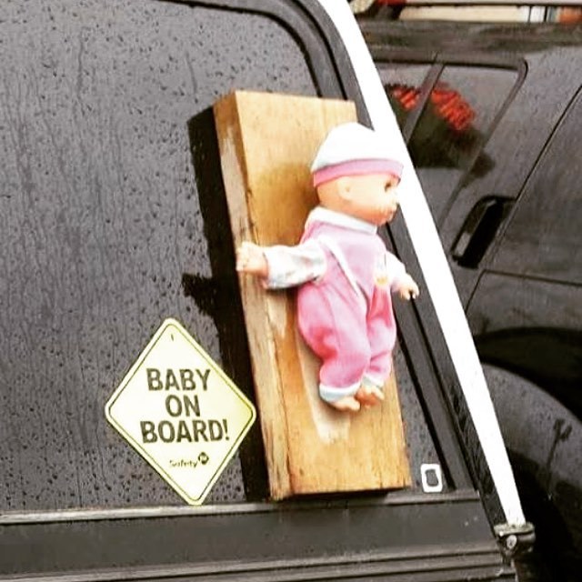 Baby on board sign