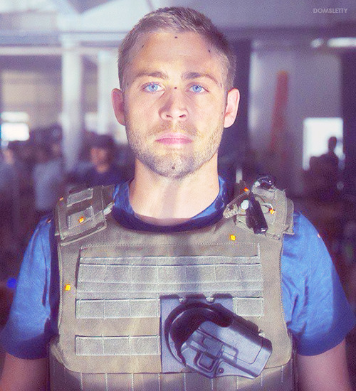 domsletty:  Paul Walker & stand-in/brother Cody Walker as Brian O’Conner | Furious 7