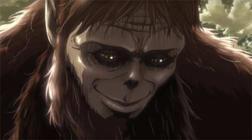 momtaku:Find someone who looks at you the way the Beast Titan looks at Mike Zacharias 