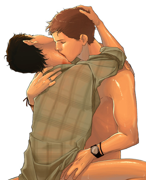 say-no-to-superwholock: snapesakuragi: Oh Destiel hermoso  why didn’t u credit the artist tho 