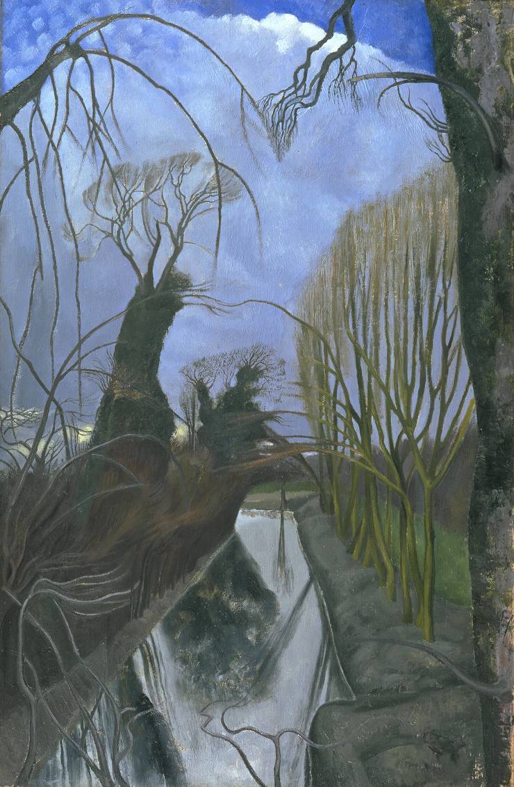 peira:  John Nash:  The Moat, Grange Farm, Kimble (exhibited 1922) via Tate 