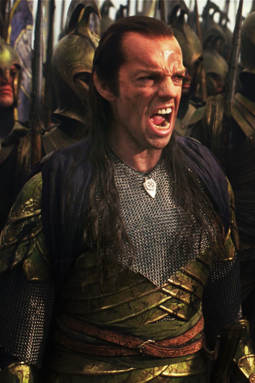l-o-t-r:  “He was as noble and fair as an elf-lord, as strong as a warrior, as wise as a wizard, as venerable as a king of dwarves, and as kind as summer.” 