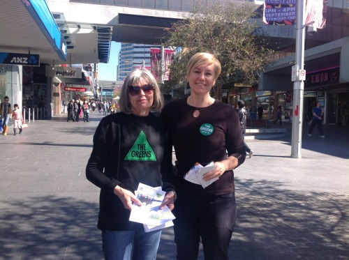 Spending time with our Greens candidate for Bradfield Pippa McInnes.