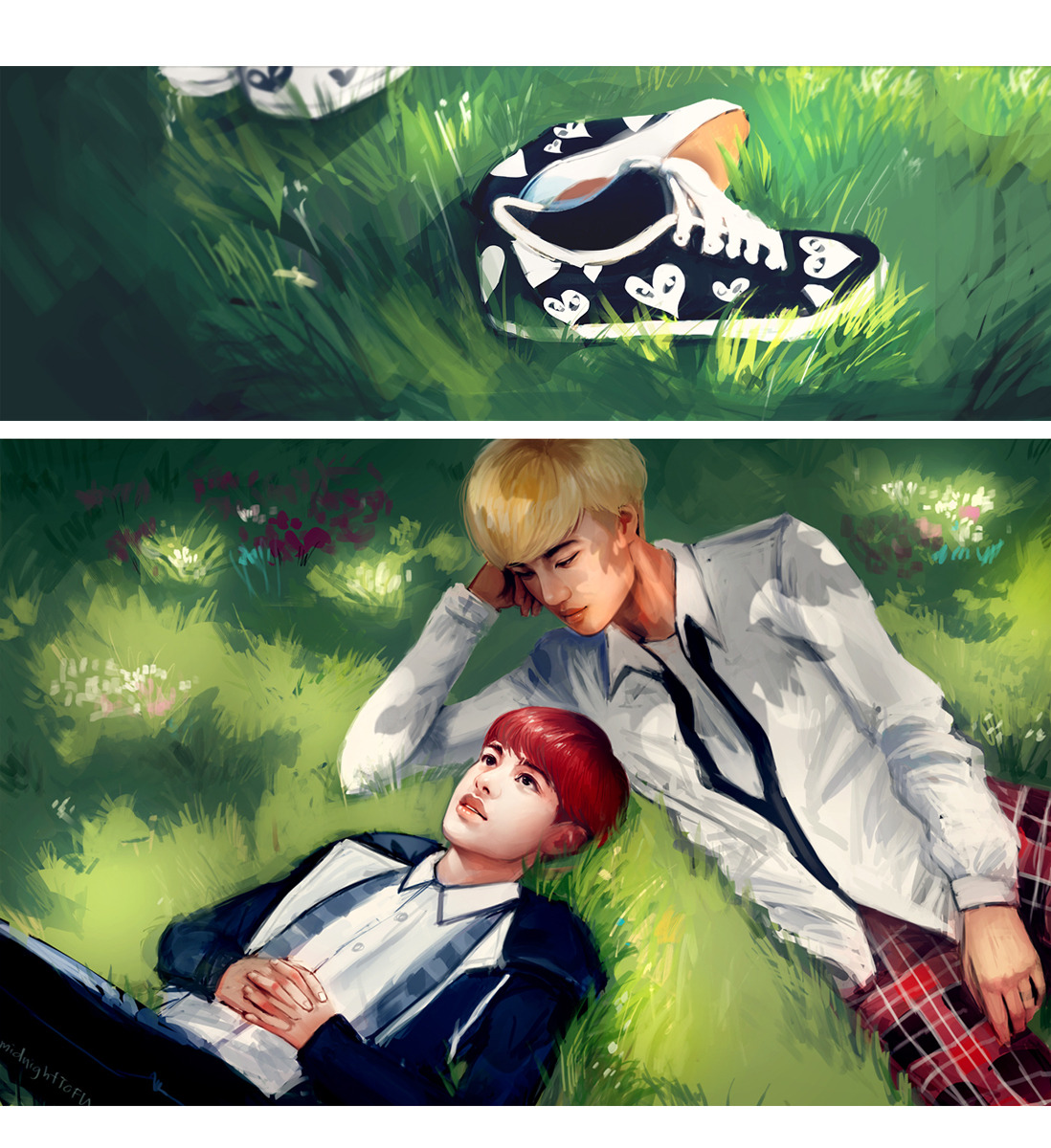 midnighttofu:  ‘Please do not step on the grass’ 