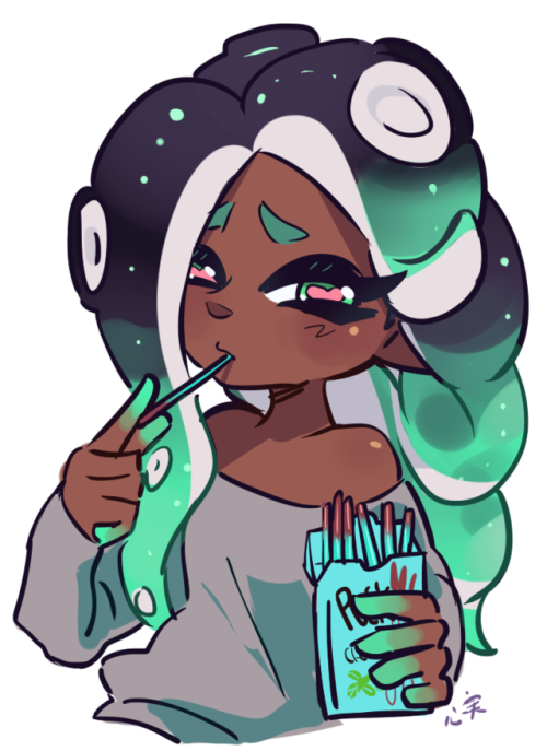 meatkasa:saw this choco mint pocky on twitter and knew it was perfect for marina