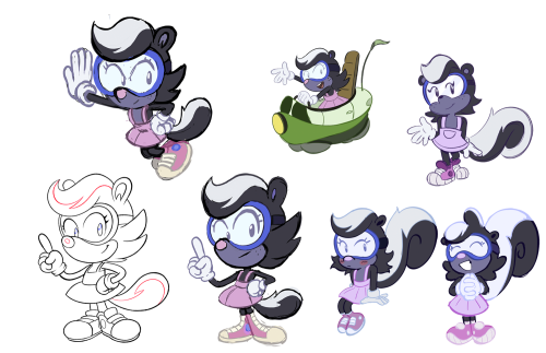 Slide the Ferret Character Design concepts for the latest episodes (Winter Break and Fan or Foe!)Des