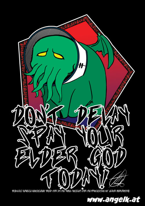 Don’t Delay Spay Your Elder God Today!Find more art and LGBT* comics from me at the links belo