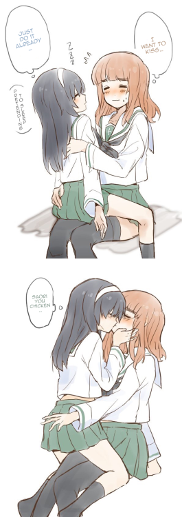 wholesomeyuri: ✧･ﾟ: *✧ Saori-san Wants to Kiss ✧ *:･ﾟ✧♡ Characters ♡ : Mako Reizei ♥ Saori Ta