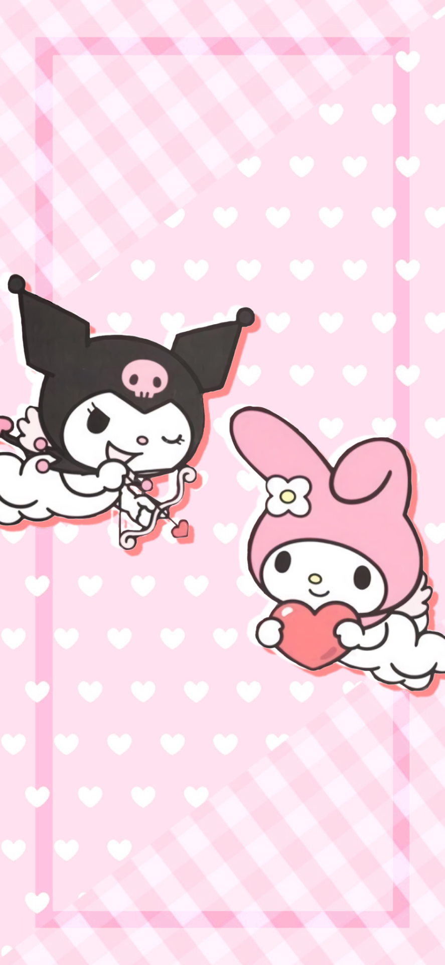 Download Kuromi On A Pink Cherry Wallpaper