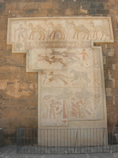 Roman fresco, Theatre of Bosra (Syria)Bosra - located in southern Syria - was a capital of the  Roma