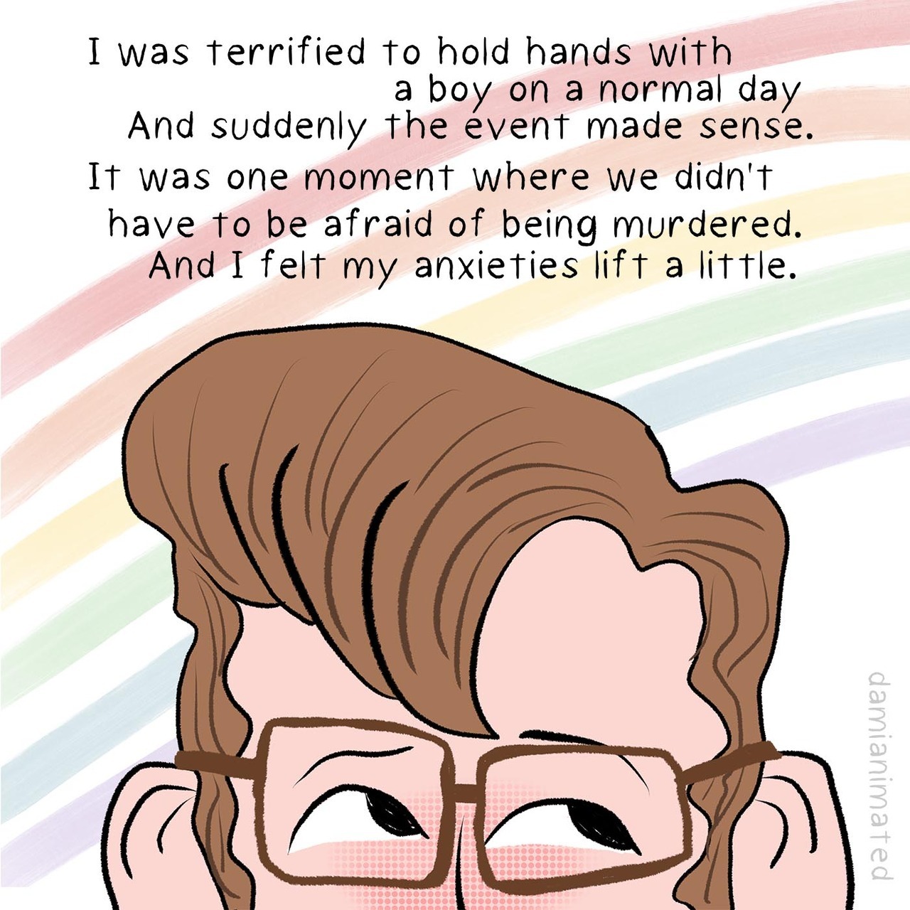 damianimated: Throwback to my first Pride. 🌈
