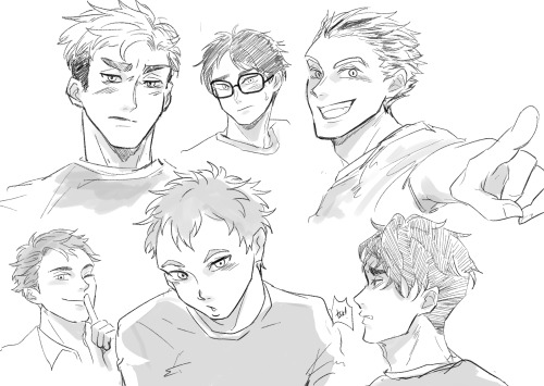 headshot practice! ft. MSBY, oikawa, and akaashi