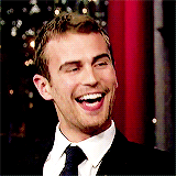 oceansviews-blog:  Theo James + Laugh 