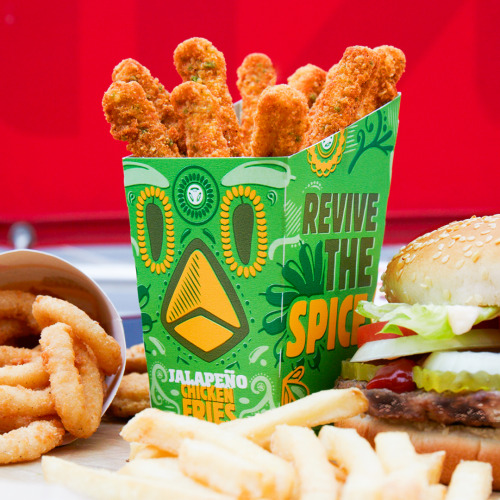 Jalapeño Chicken Fries will always be by your side. If you order them all the time. Now 