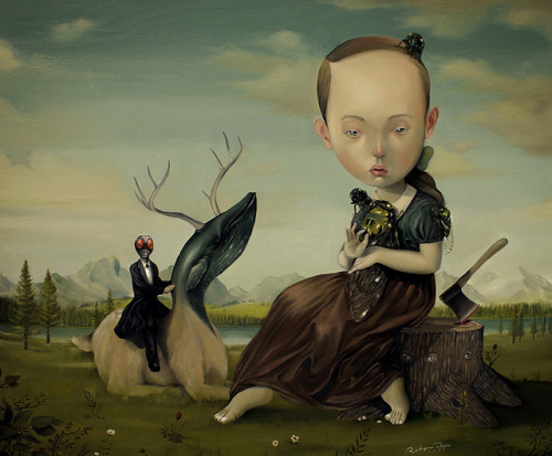ex0skeletal:  (via The Unsettling Dreamy Paintings of Roby Dwi Antono | Hi-Fructose Magazine) 
