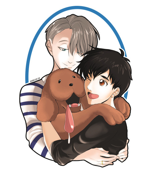 zen-draws:zen-draws:Promo art for the @yoi-paws-on-ice-zine flash sale and charity raffle! Last