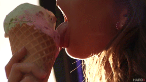 Girls Eating Ice Cream