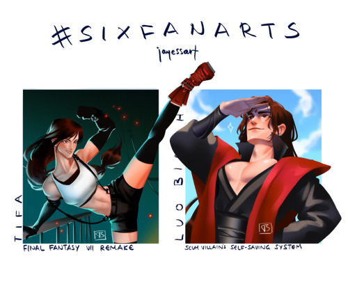 my sixfanarts challenge from twitter instagram / twitter / patreon