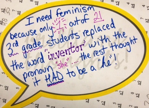 staff:  Tumblr Tuesday: Women’s History Month Who Needs Feminism?All of us. Equality