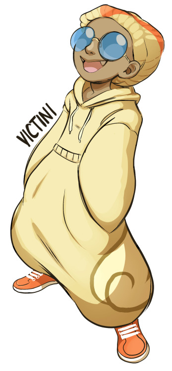 it&rsquo;s a human Victini I suppose