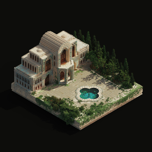 “Persian House” series - Voxel Art by Mari K 