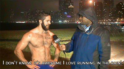 sizvideos:  Funny man gets interviewed running shirtless in the rain. Wait till’ the end! - Full video   WHERE DO THIS MAN LIVE I’LL RUN THERE RIGHT NOW