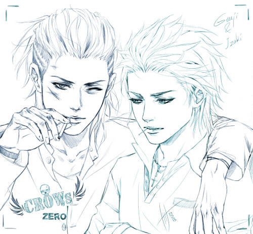 Happy new Year! ^^ Genji &amp; Izaki from Crows Zerohttps://www.facebook.com/levelanix