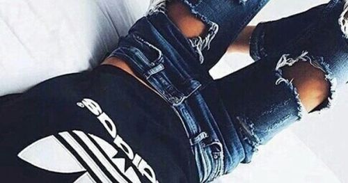 Porn photo Just Pinned to Ripped jeans: @Bebe. ❁ 