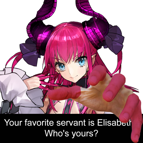 fgoconfessions: “Your favorite servant is Elisabeth. Who’s yours?”, sent by anonym