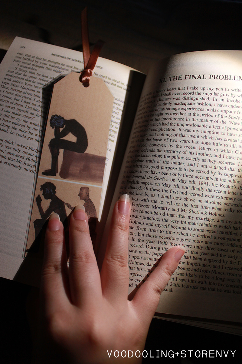 voodooling:  Johnlock Bookmark available @ my Store HERE! A bookmark of a popular