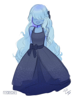 vasirasart:  a sapphire before bed 