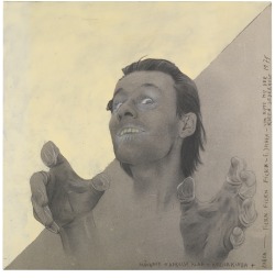   Martin Kippenberger (German, 1953-1997), Fickn, 1975. Mixed media on canvas board, 56 x 56 cm.  