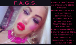 faggotryngendersissification:I deeply LOVE being an effeminate SISSY FAGGOT. NOTHING else in my life matters …Being this way, feeling this way, acting this way, truly feels like THE REAL ME. I crave being QUEER. I crave pleasing MEN…and I desperately