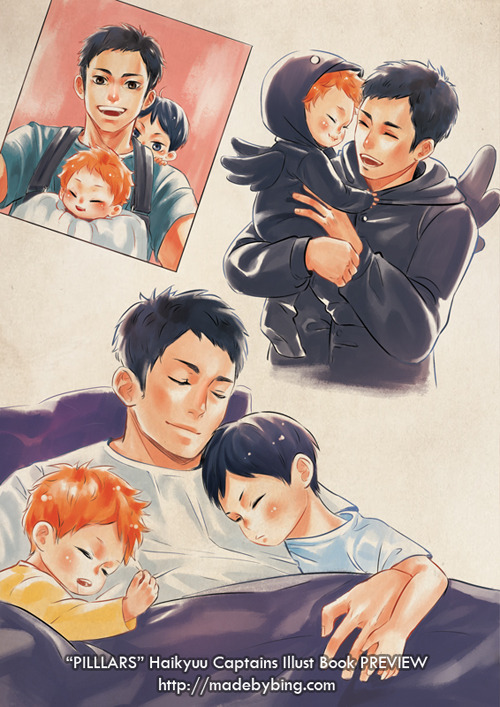 Types of Dads2 Pages from my “Pillars” Haikyuu Captains Illust Book, which you can preorder now (and