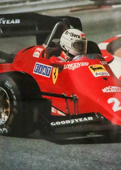 Poster ‘René Arnoux dans sa Ferrari 126C3’. - source Liveauctioneers.