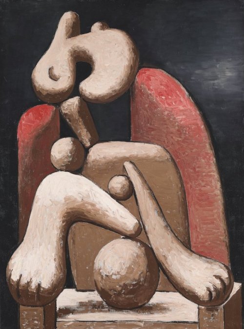 alaspoorwallace:Pablo Picasso (Spanish, 1881-1973), Woman in a Red Armchair, 1932. Oil on canvas, 144 x 112 cm. Musée Picasso  © Succession Picasso/DACS 