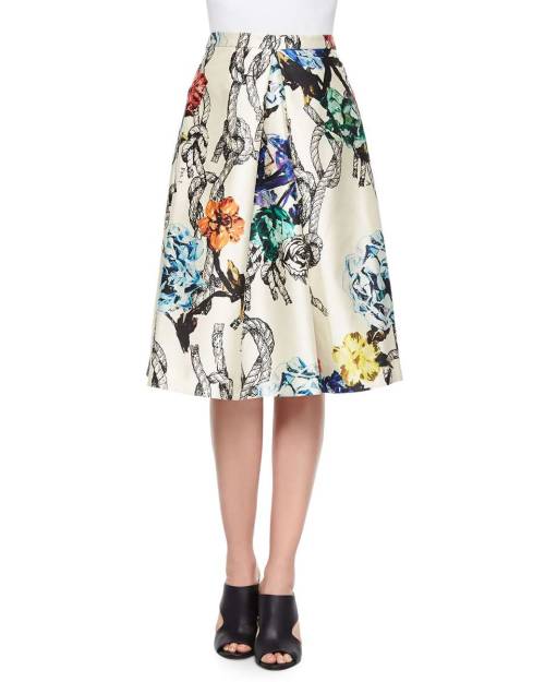 Tibi Gazaar Printed Pleated Satin SkirtHeart it on Wantering and get an alert when it goes on sale.