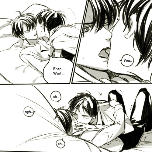 humanitys-sexiest:  The first nsfw Ereri comic that I ever translate in my life OTL Could someone gimme lots of blood bags right now..✖‿✖ 눈_눈 
