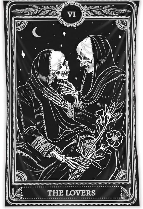 The Lovers Skeleton Blanket/Tapestry - get it here☠️ Best Blog for dark fashion and lifestyle ☠️