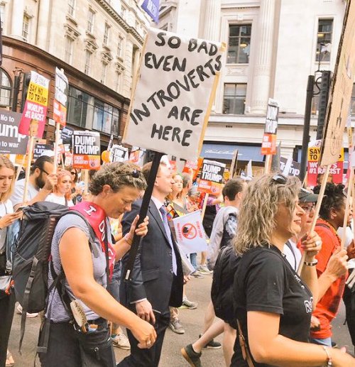 anelectricjellyfish:Probably my favourite signs from the anti-trump protest in London, 13th July 201