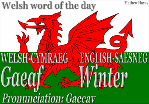 welshword: Welsh word of the day: Gaeaf/Winter