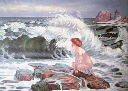 frantisek-kupka: The Wave, 1902, Frantisek KupkaMedium: gouache,watercolor,cardboard