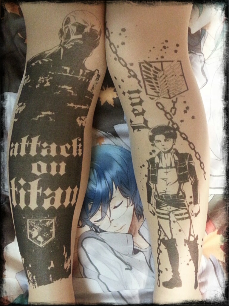 shikarius:  Next up on the list of ridiculous merchandise… Levi tattoo stockings.