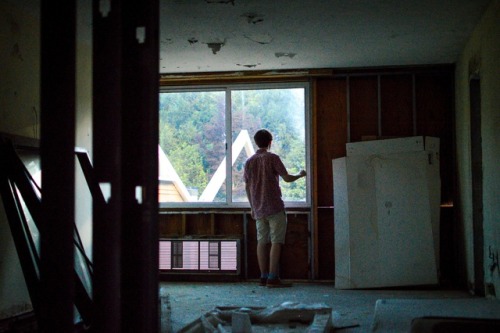 Second in a set of photos taken of dear friends in an abandoned hotel in Durham NC (6/14/2016)