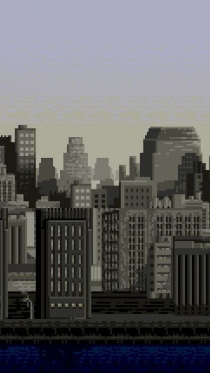 Pixel art, cityscape, buildings, New York, 750x1334 wallpaper @wallpapersmug : ift.tt/2FI4it
