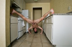 americasfinestkids:Matt showing his athletic abilities in our Hotel suite kitchen. frame # 18  San Diego, California (2016) 